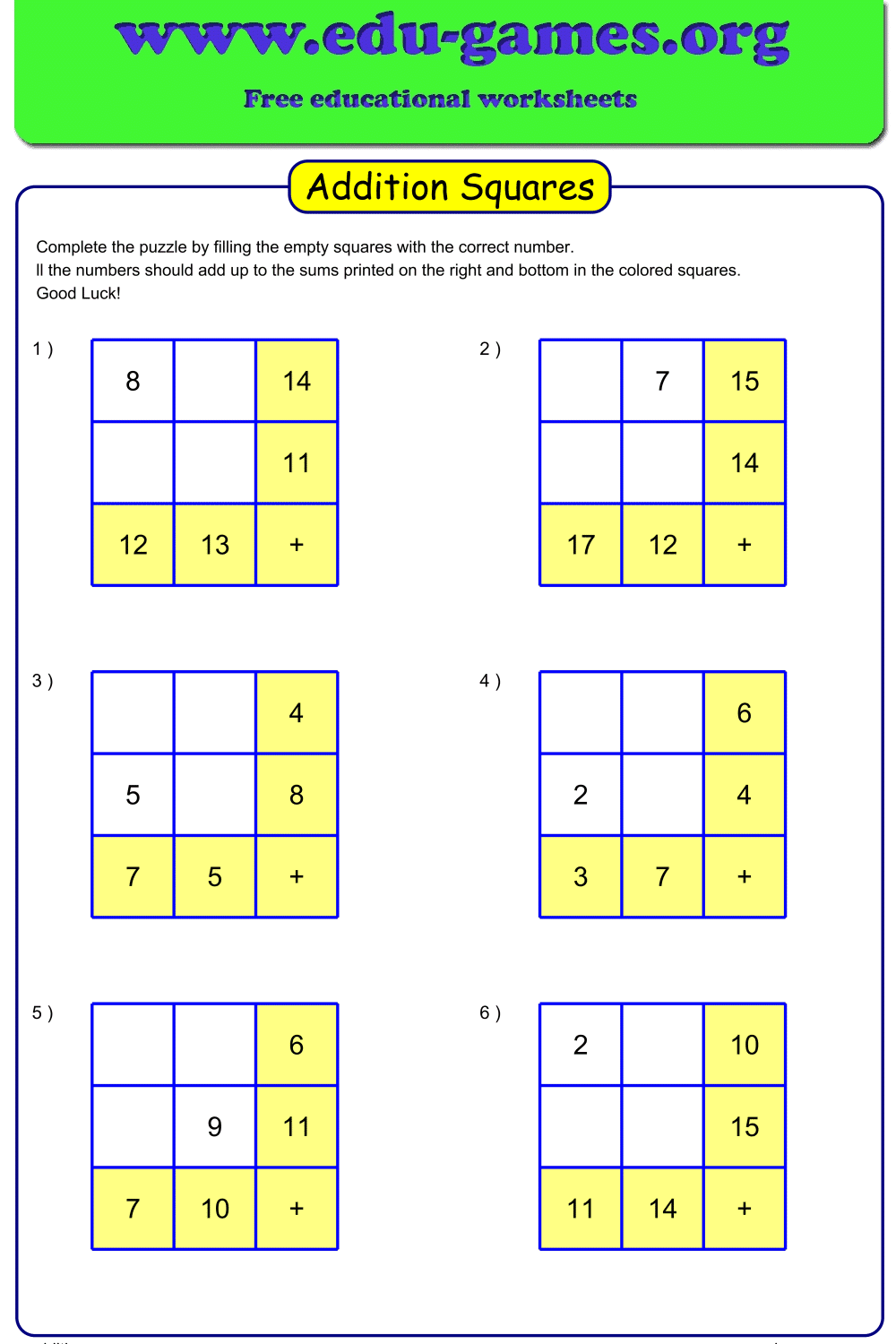 Addition squares png