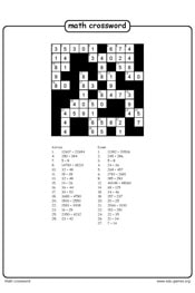 math crossword game logo