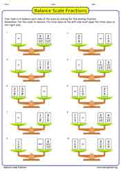 Logo for the balance scale fractions