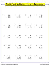 Logo for the game: Multi Digit with regrouping