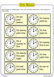 clock homework for 1st grade